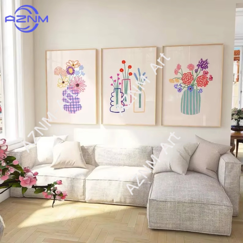 Florist Supply Vases - 1/3 stuks abstracte bloemenvaas pastel bloemenboeket