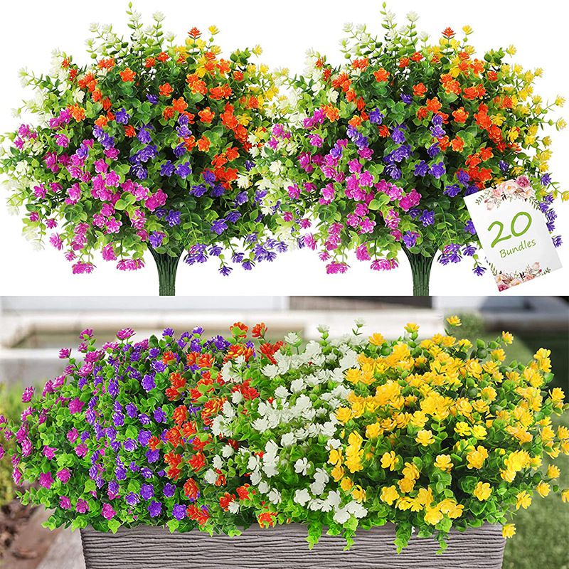 Florist Supply Vases - 3/6pcs Kunstmatige Plant Bloem Eucalyptus Babysbreath
