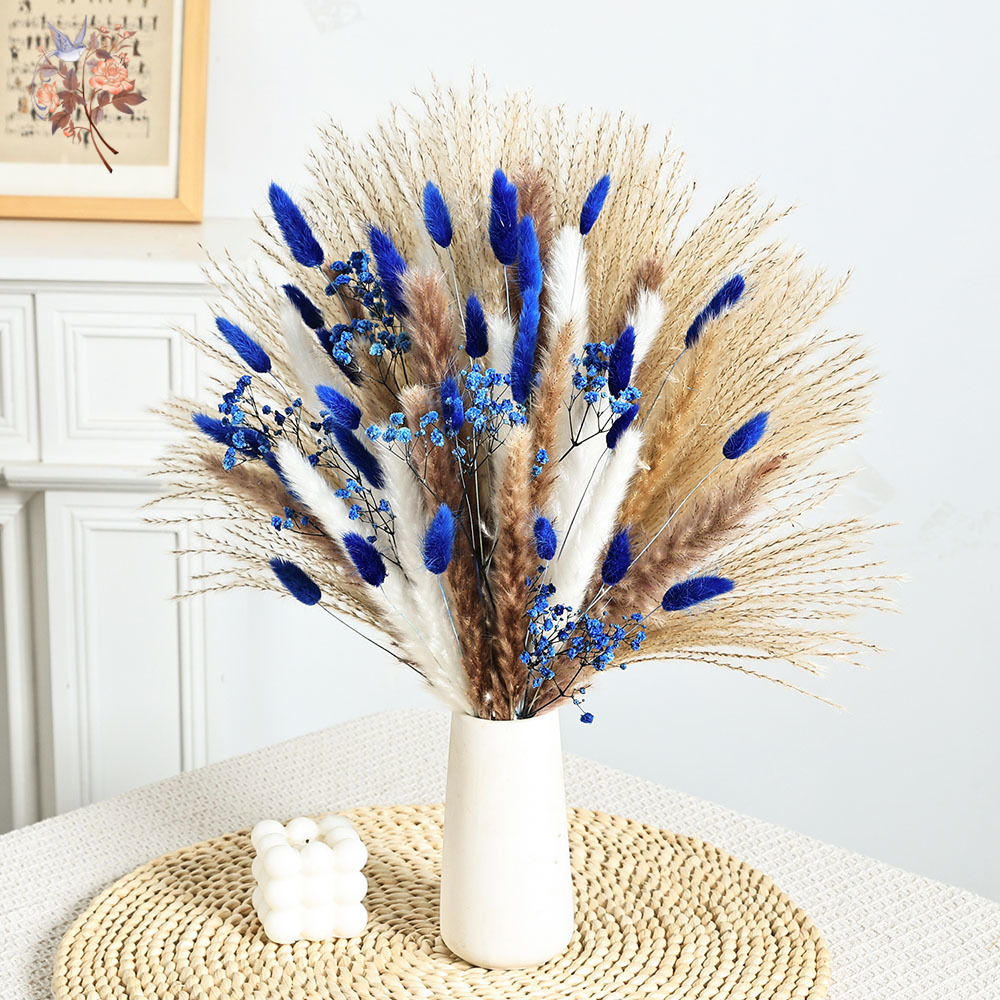 70-steel blauwe pluizige konij - Dried Flower Bunch recensie en prijs
