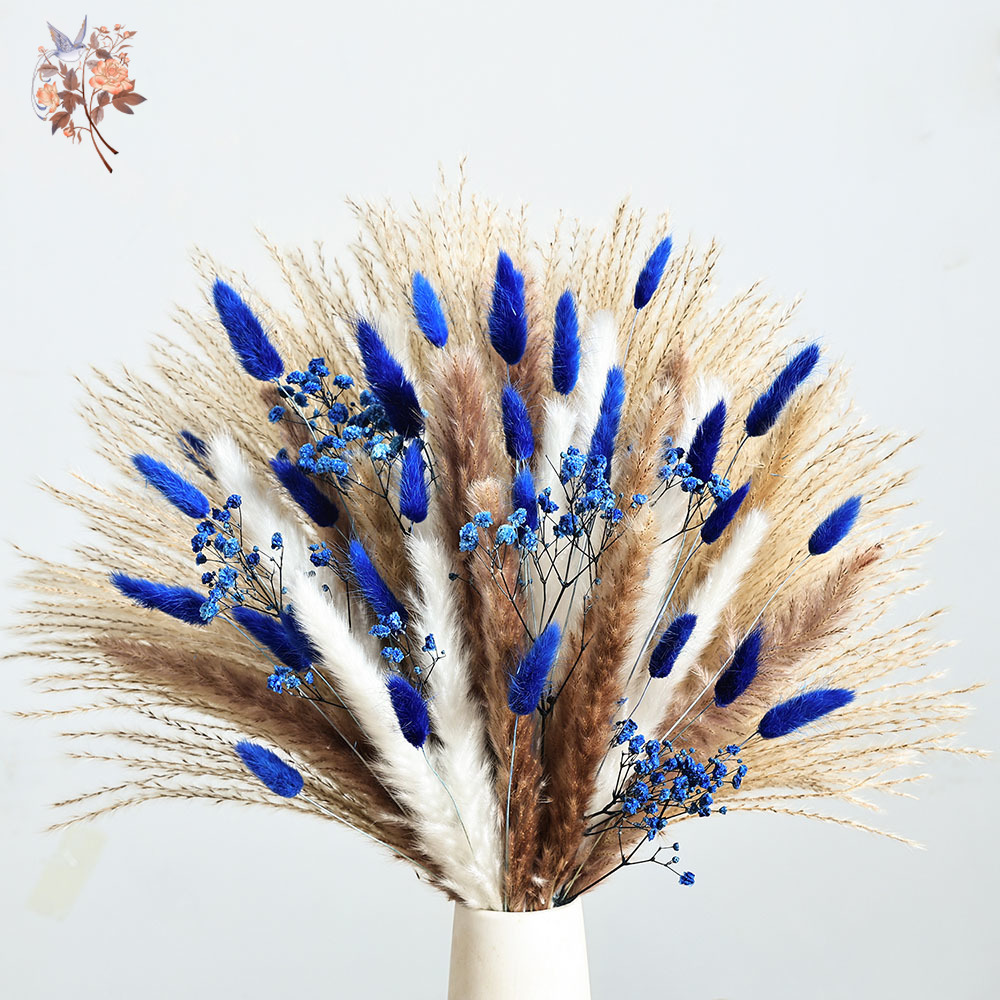 70-steel blauwe pluizige konij - Dried Flower Bunch recensie en prijs