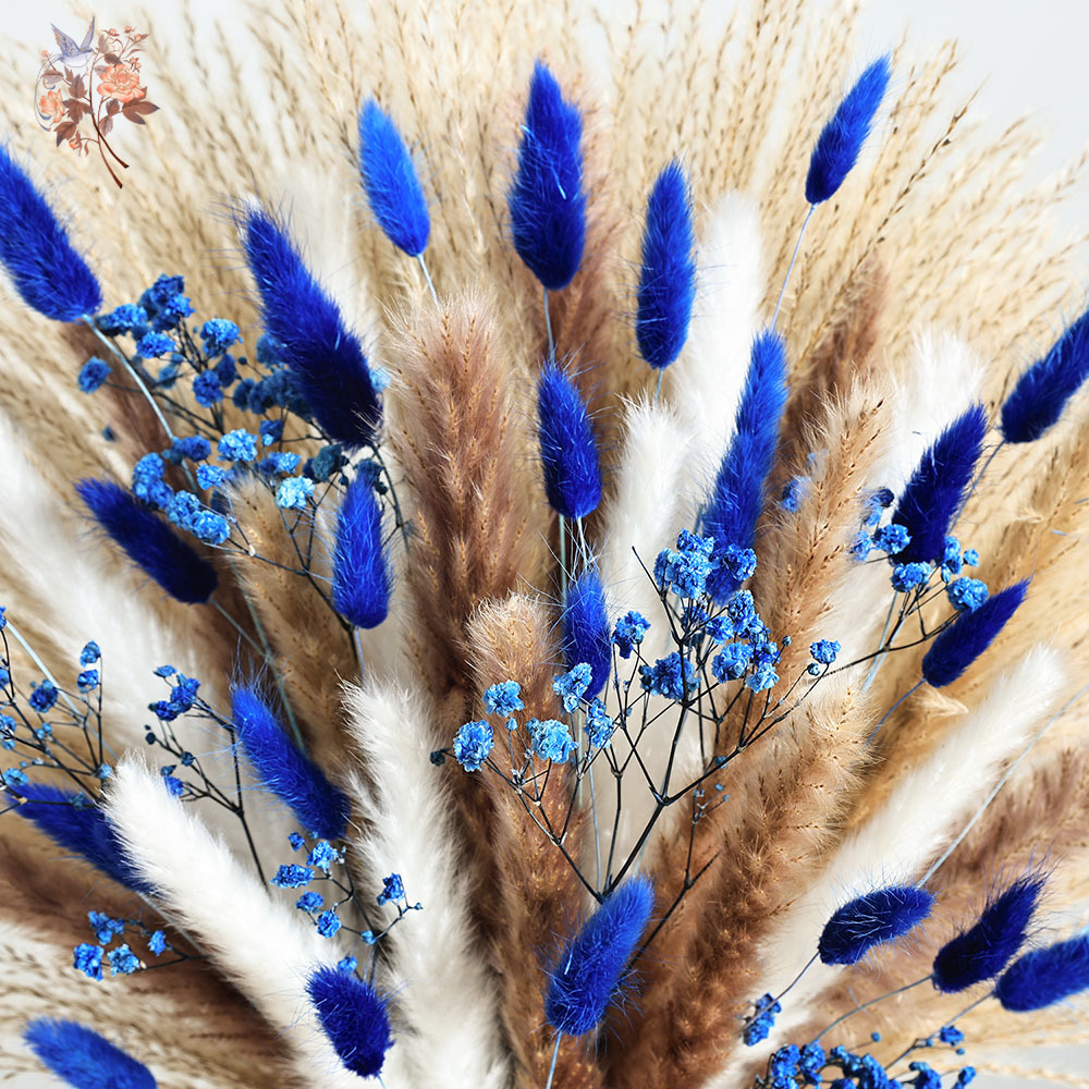 70-steel blauwe pluizige konij - Dried Flower Bunch recensie en prijs