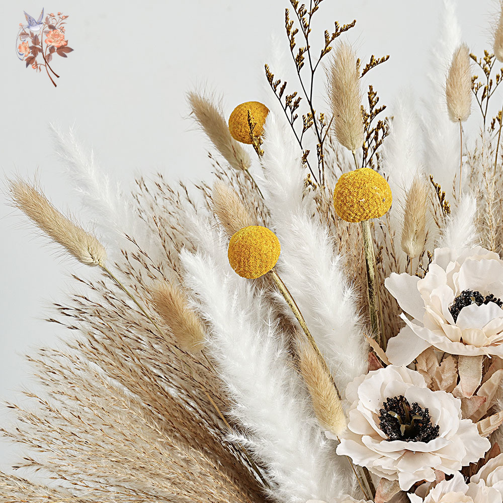 55 stuks kunstbloemboeket plui - Dried Flower Bunch recensie en prijs