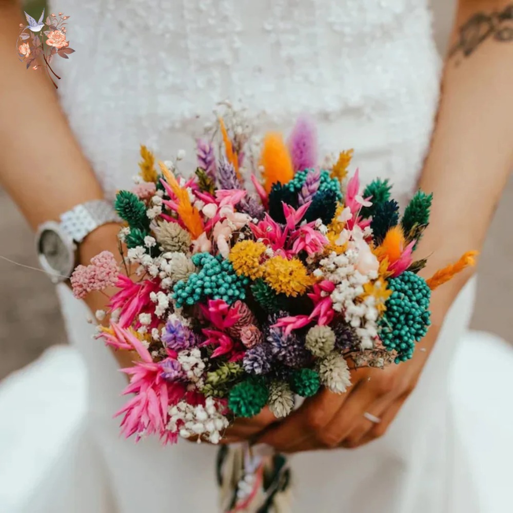 Kleurrijke gedroogde bloemen b - Dried Flower Bunch recensie en prijs
